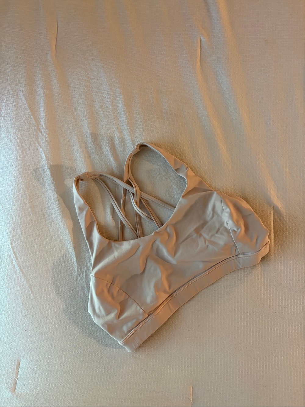 LULULEMON | Light Pink FlexyFlex Strappy Yoga Bra Light Support